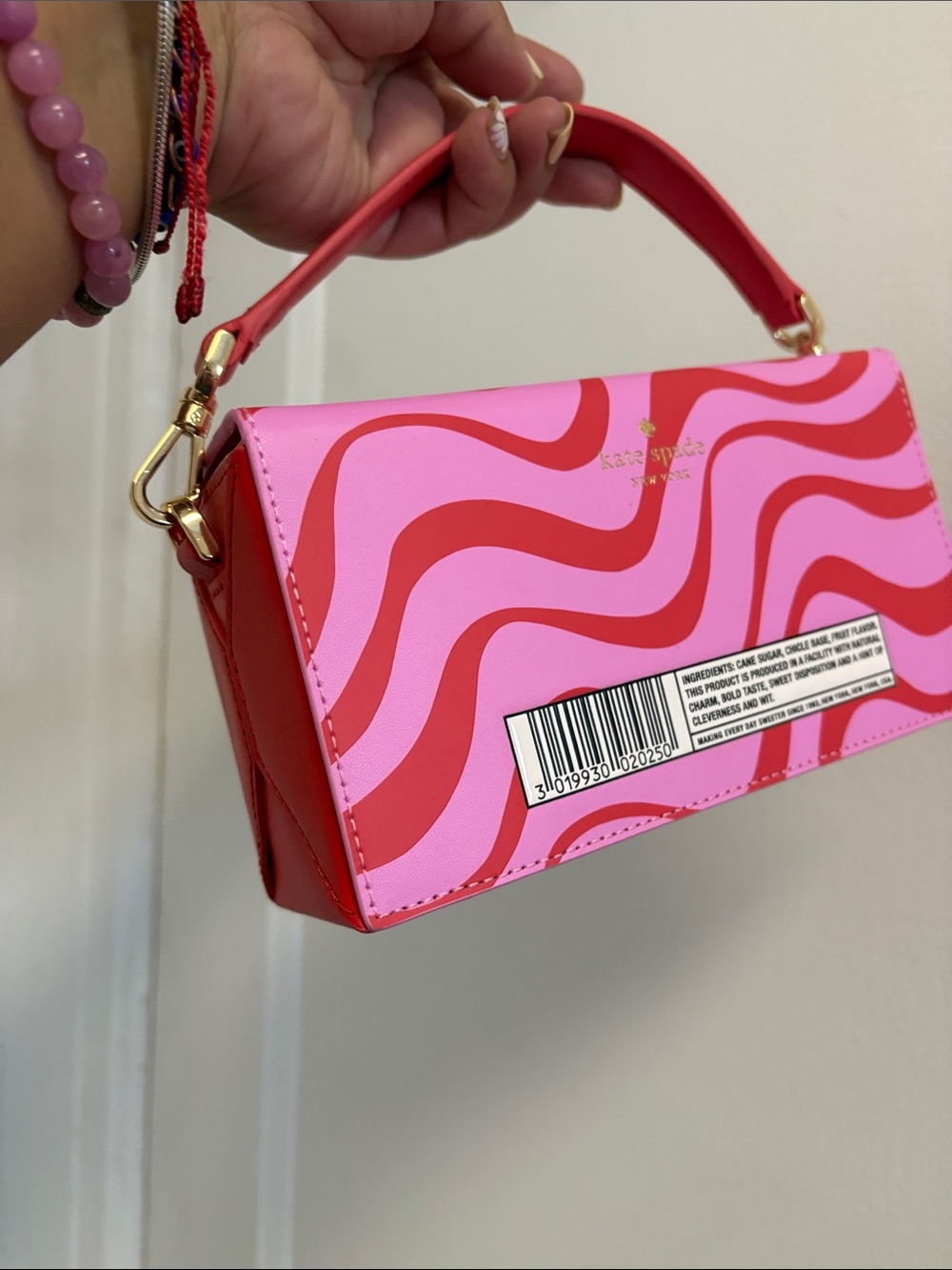 Kate Spade Pink "Sticky Situation" Cherry Print Top Handle Bag only - Picture 7 of 16